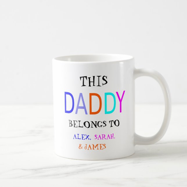 Mug Coffret personnalisé Ce papa appartient à, (Droite)