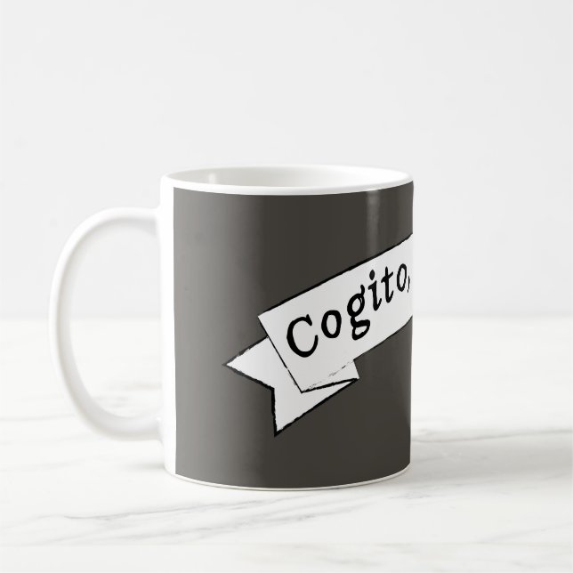 Mug Cogito, ergo sum - Je pense donc je suis (Gauche)