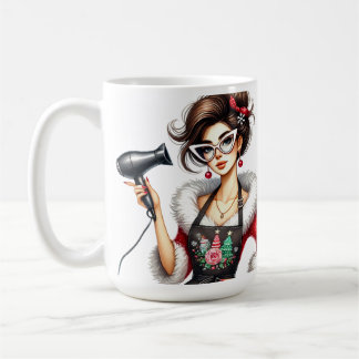 Mug Coiffeur de Noël personnalisé