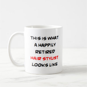 Mug coiffeur heureux à la retraite