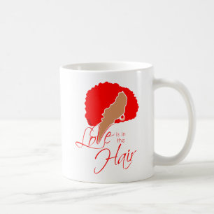 Mug Coiffure noire naturelle L'amour est dans les ch