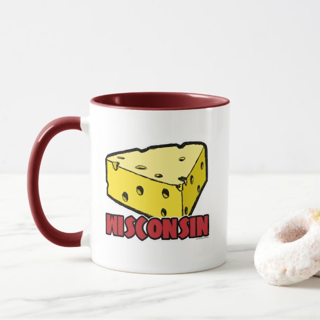 Mug Coin de fromage du Wisconsin (Avec donut)