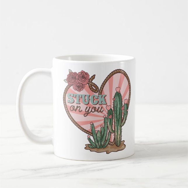 Mug Coincé Sur Vous Drôle Cactus (Gauche)