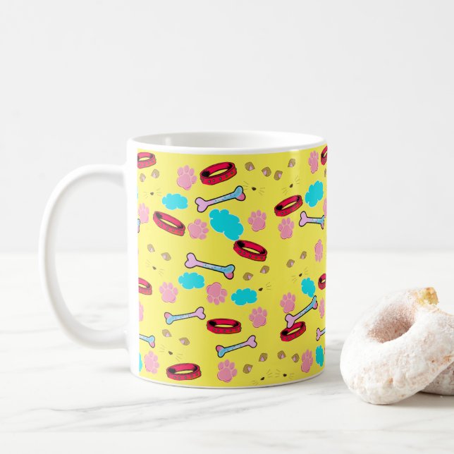 Mug Col de chien mignon et conception d'os (Avec donut)