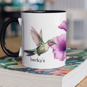 Mug Colibri à fleurs pourpres