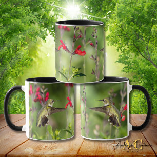 Mug Colibri à gorge rubis "à Radio Red Salvia"