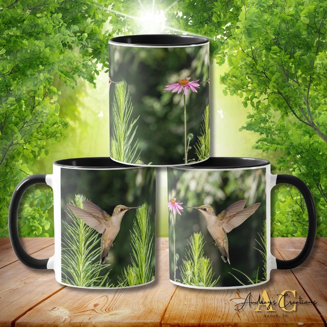 Mug Colibri à gorge rubis "En fleurs" (Créateur téléchargé)
