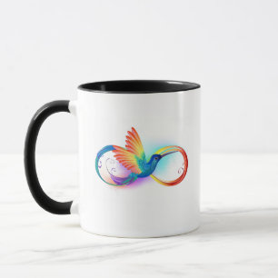 Mug Colibri arc-en-ciel avec symbole Infinity