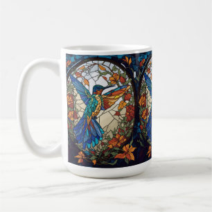 Mug Colibri artistique en verre coloré