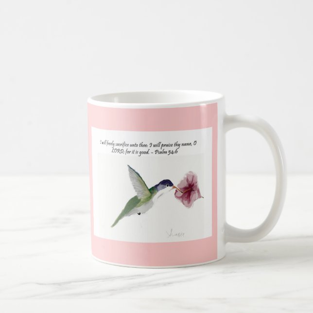 Mug Colibri avec le vers (Droite)