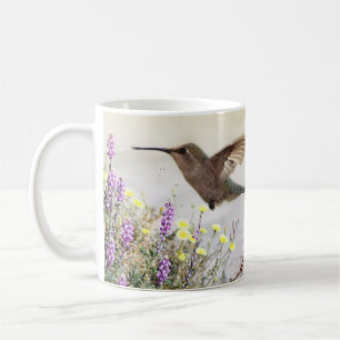 Mug Colibri et Art numérique Fleur sauvage