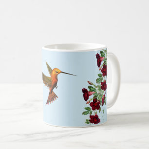 Mug Colibri et Fleurs Rouges