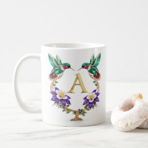 Mug Colibri Monogramme A en Bijou de Luxe