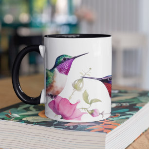 Mug Colibris de printemps et fleurs de couleurs vives