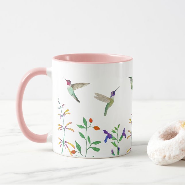 Mug Colibris d'été (Avec donut)