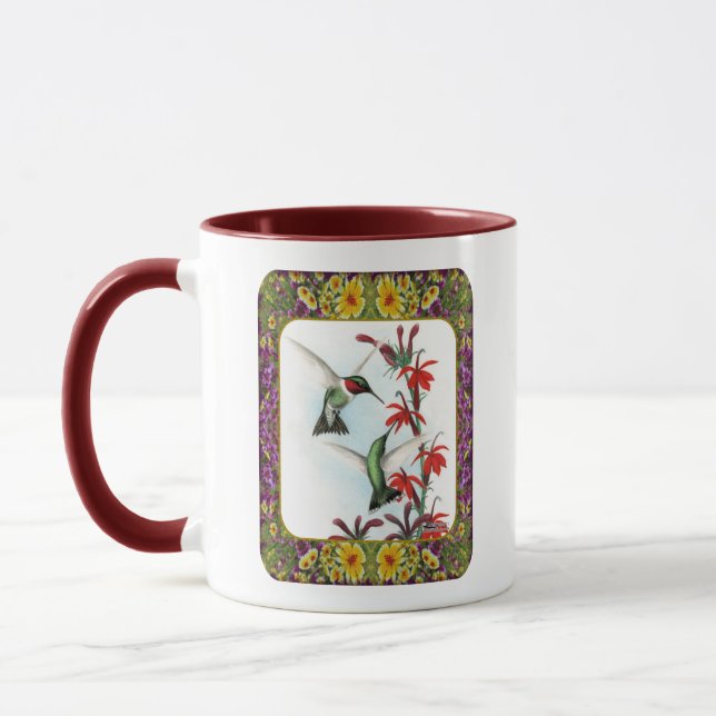Mug Colibris et Fleurs #5 (Gauche)