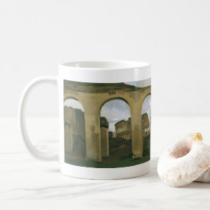 Mug Colisée vue à travers les Arcades à Rome, Italie