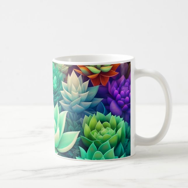 Mug Collage Aloe Vera et Succulents (Droite)