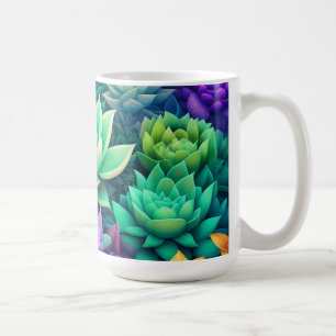 Mug Collage Aloe Vera et Succulents