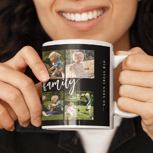 Mug Collage de 10 photos personnalisé avec votre texte