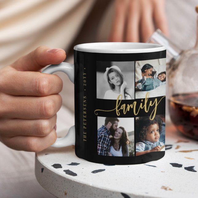 Mug Collage de 10 photos personnalisé avec votre texte (Créateur téléchargé)