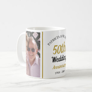 Mug Collage de 2 photos personnalisé pour les 50 ans d