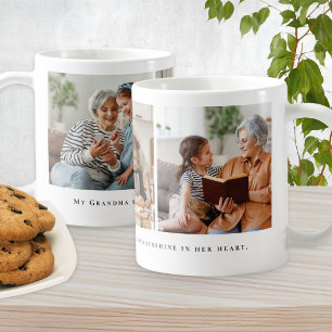 Mug Collage de 3 photos de grand-mère avec citation pe