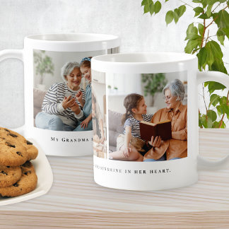 Mug Collage de 3 photos de grand-mère avec citation pe