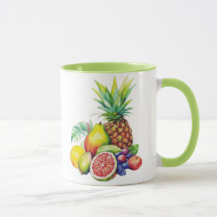 Mug Collage de Fruits Tropicaux