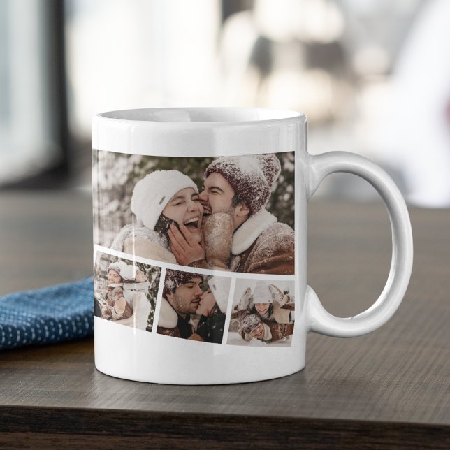 Mug Collage de la bande photo moderne (Créateur téléchargé)