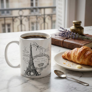 Mug collage de la tour Eiffel
