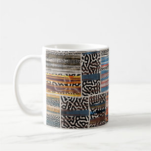 Mug Collage de patchwork : Motif de surface composée