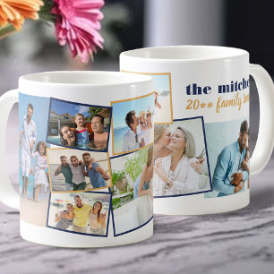 Mug Collage de photos de famille - Ajoutez 7 photos et