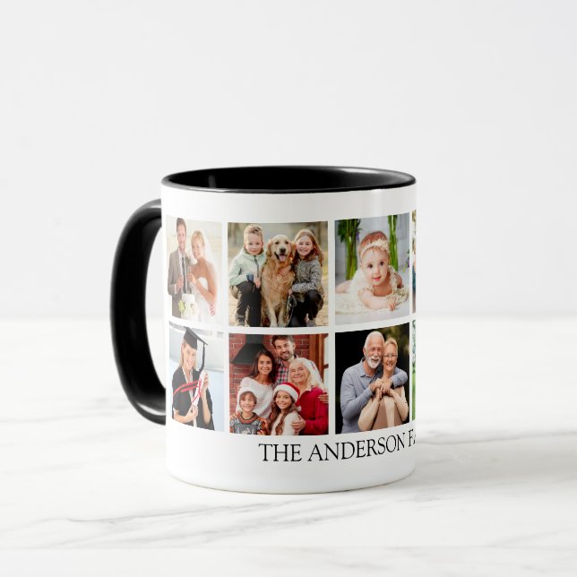 Mug Collage de photos de famille - Choisissez votre co (Devant gauche)