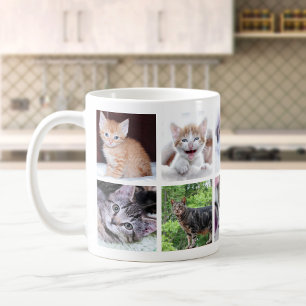 Mug Collage de photos de famille et d'animaux de compa