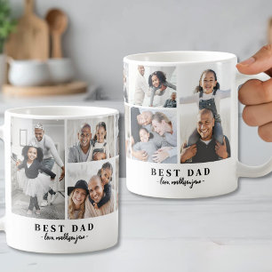 Mug Collage de photos de famille Papa