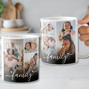 Mug Collage de photos de famille personnalisé