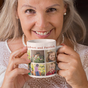 Mug Collage de photos de grand-mère typographie mignon