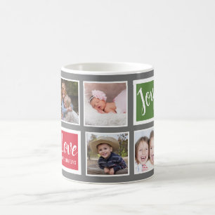 Mug Collage de photos de la famille Grey 8 Love Joy Ch