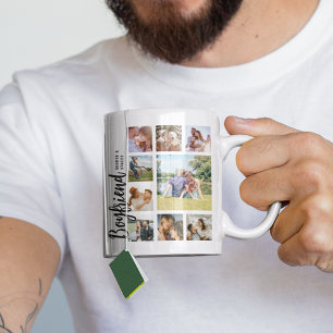 Mug Collage de photos de petit ami personnalisé