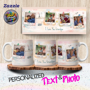 Mug Collage de photos de souvenirs de famille avec Pap