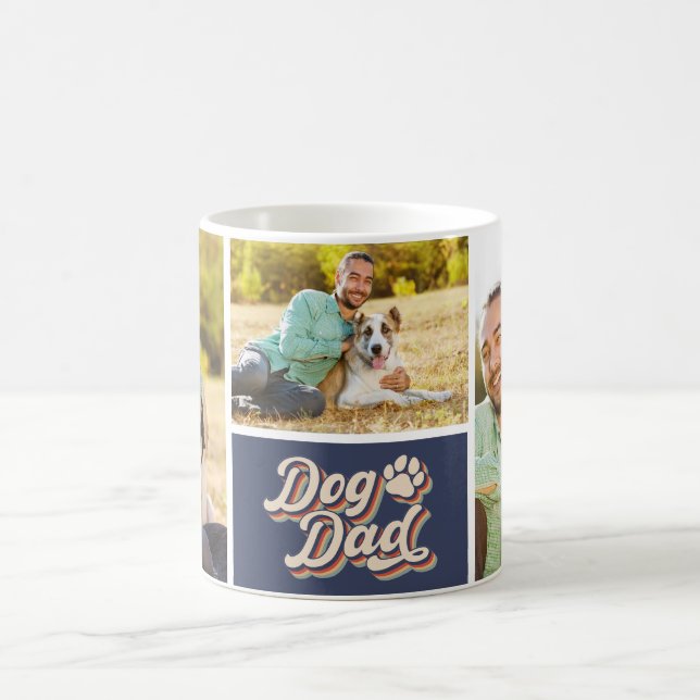 Mug Collage de photos | Empreinte de patte de chien pa (Centre)