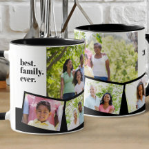 Collage de photos familiales - 5 photos et texte p
