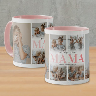 Mug Collage de photos Nous t'aimons Maman