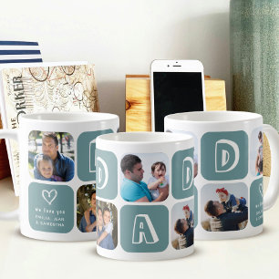 Mug Collage de photos personnalisé pour cadeau pour pa