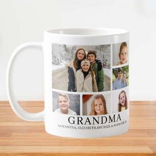 Mug Collage de photos personnalisé pour grand-mère