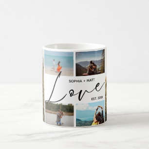Mug Collage de photos souvenir pour couples de la Sain
