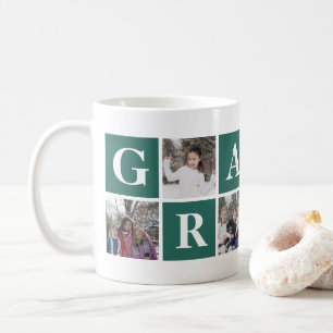 Mug Collage de photos vertes de grand-mère et de gran