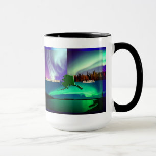 Mug Collage des aurores boréales de l'Alaska
