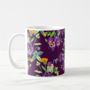 Mug Collage floral, motif transparent, numérique abstr